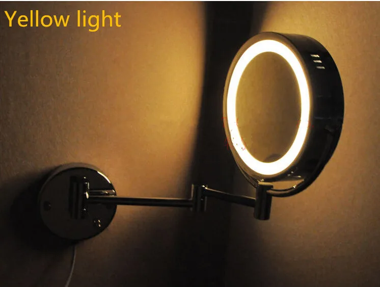 LED النحاس مرآة لمستحضرات التجميل جدار الخيالة الحمام مرآة الجمال واجهت مزدوجة قابل للسحب مرآة لوضع مساحيق التجميل مرآة قابلة للطي مع الصمام LED النحاس مرآة لمستحضرات التجميل جدار الخيالة الحمام مرآة الجمال واجهت مزدوجة قابل للسحب مرآة لوضع مساحيق التجميل مرآة قابلة للطي مع الصمام
