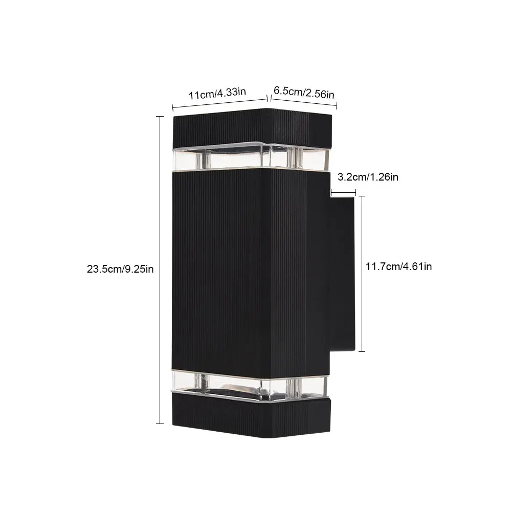 Lâmpadas de Parede Levou ao ar Moderno à Prova Levou Livre Interior Parede Sconce d' Água Branco Quente 2 Gu10 Lâmpada 14 w - 7 À Prova D' Água Branco Quente Branco