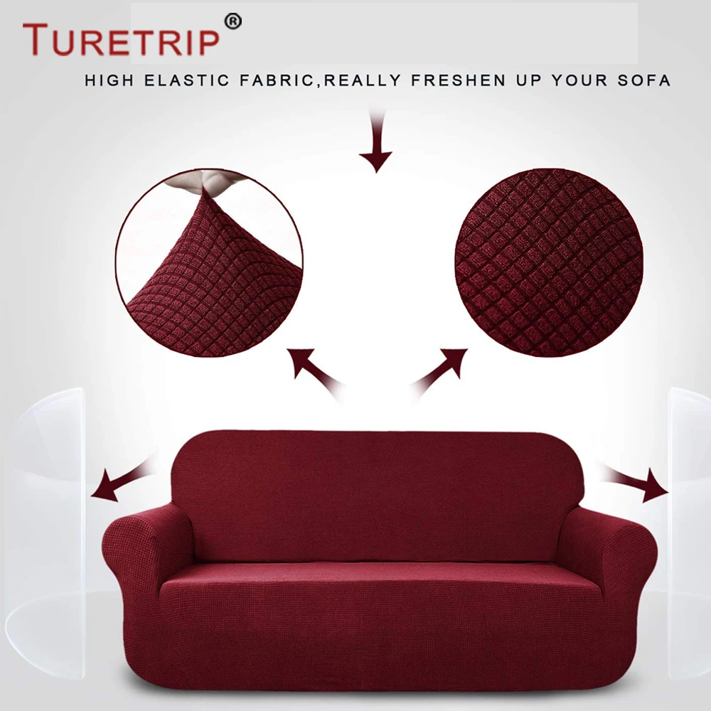 Günstig Turetrip Wasserdicht Sofa Abdeckung Für Sofa Schutzhülle Voller Falten Elastische Mit Arm Stretch Möbel Protector 1 stück Plaid Sofa Abdeckung