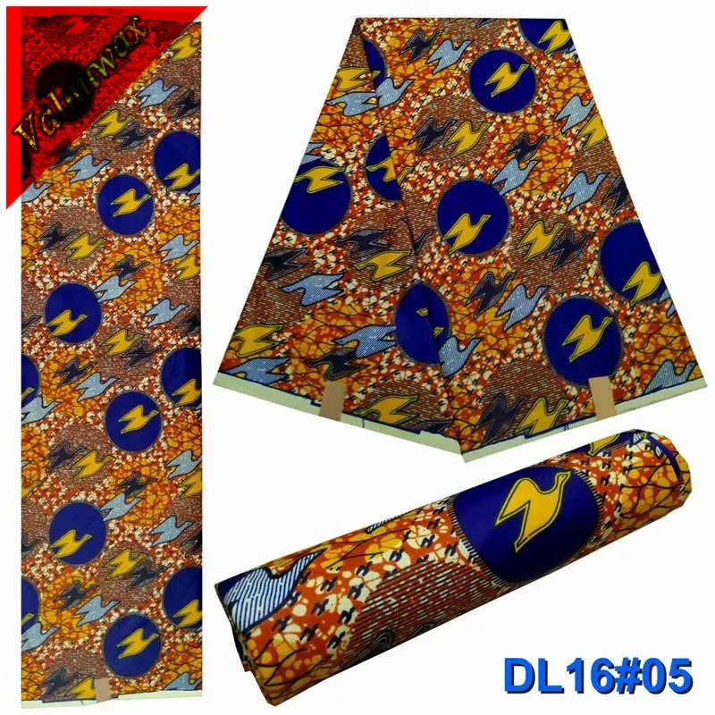 

african prints wax real wax silk africa printed fabric with 6yards /lot ankara dress patchwork QD