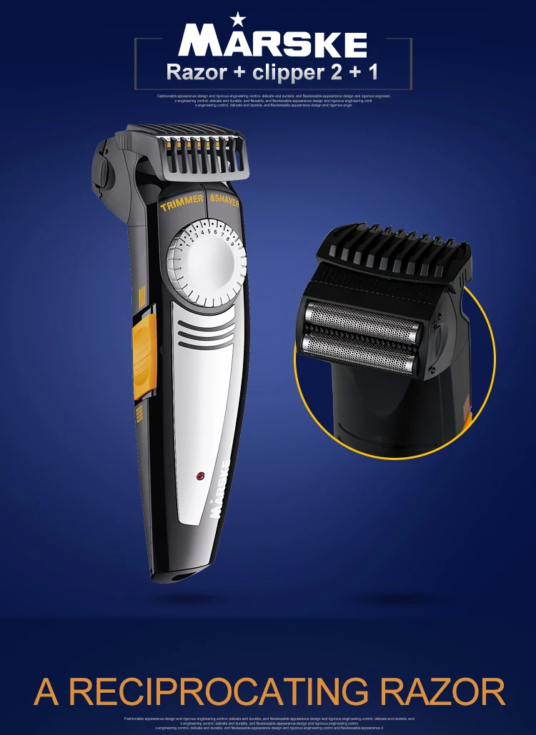 2IN1 9-Скорость один гребень Электрический литиевый аккумулятор тонкой настройки ограничитель машинка для стрижки волос Профессиональный короткие волосы trimme