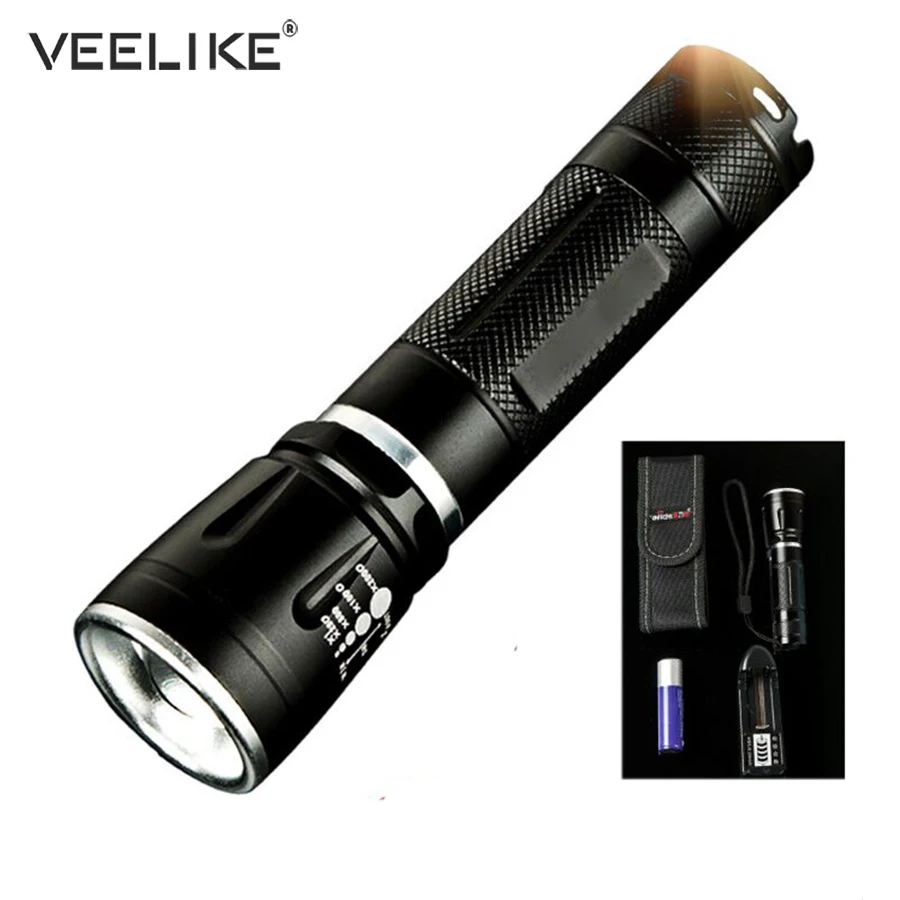 Buy LED Flashlight Outdoor Riding Adventure Light Flashlight Black Charging