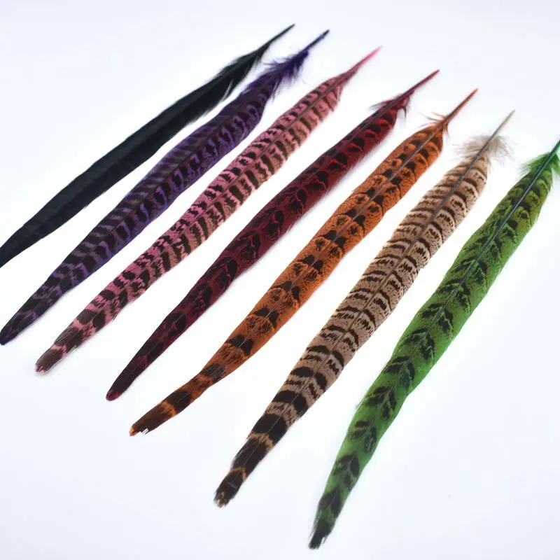

10Pcs/Lot Natural Pheasant Tail Feathers For Crafts 10-12inch colorful Feathers for jewelry making DIY Party Decorations Plumes