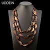 UDDEIN Bohemia declaración Collar mujer Multi-capa de babero cuentas de madera colgante Collar largo joyería estilo bohemio Vintage Collar hecho a mano ► Foto 1/6