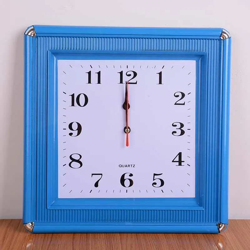 Gran reloj de pared cuadrado, moda creativa reloj sala de estar