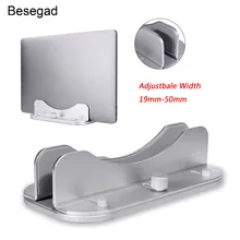 Besegad регулируемая алюминиевая вертикальная подставка для ноутбука Подставка держатель крышек для Apple MacBook Pro Air Mac Book lenovo samsung