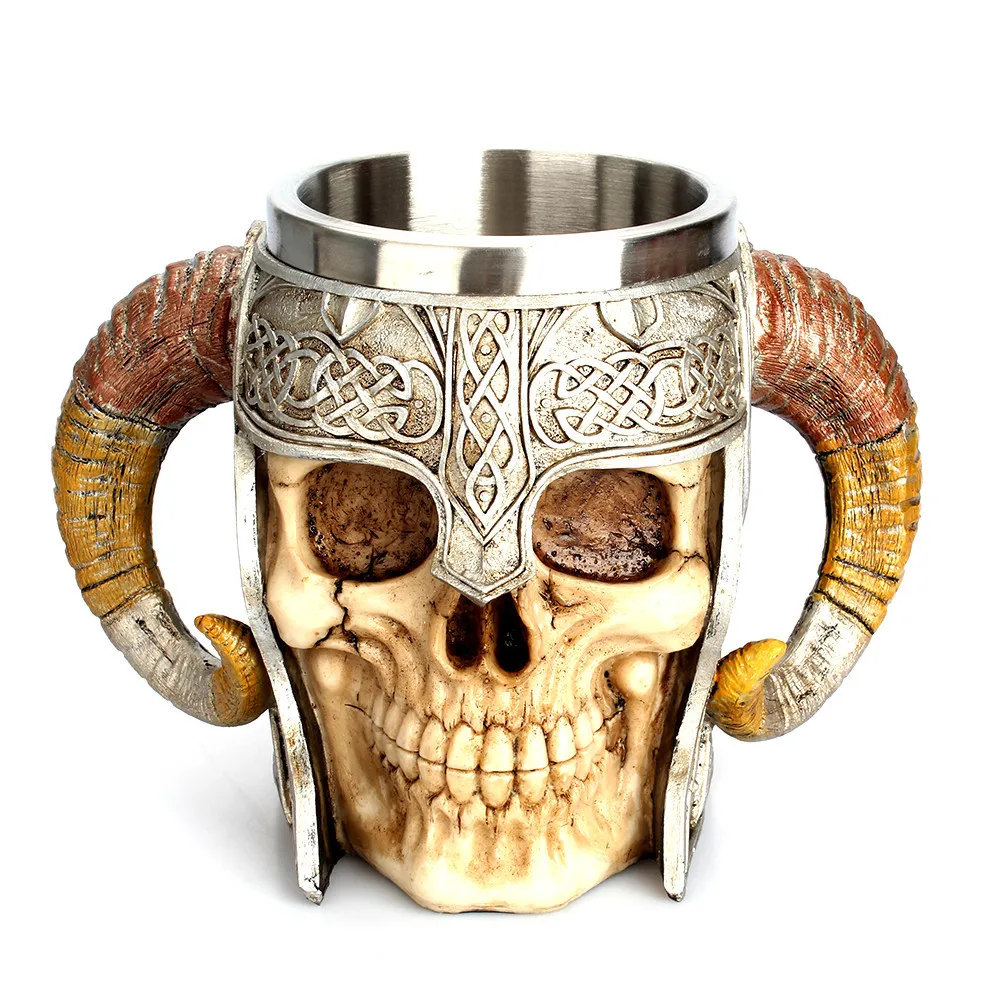 

Big Size Skull Cup Creative Skull Coffee Cup Cool Skull Figurines Sculpture Home Decoration Accessories Party Supply
