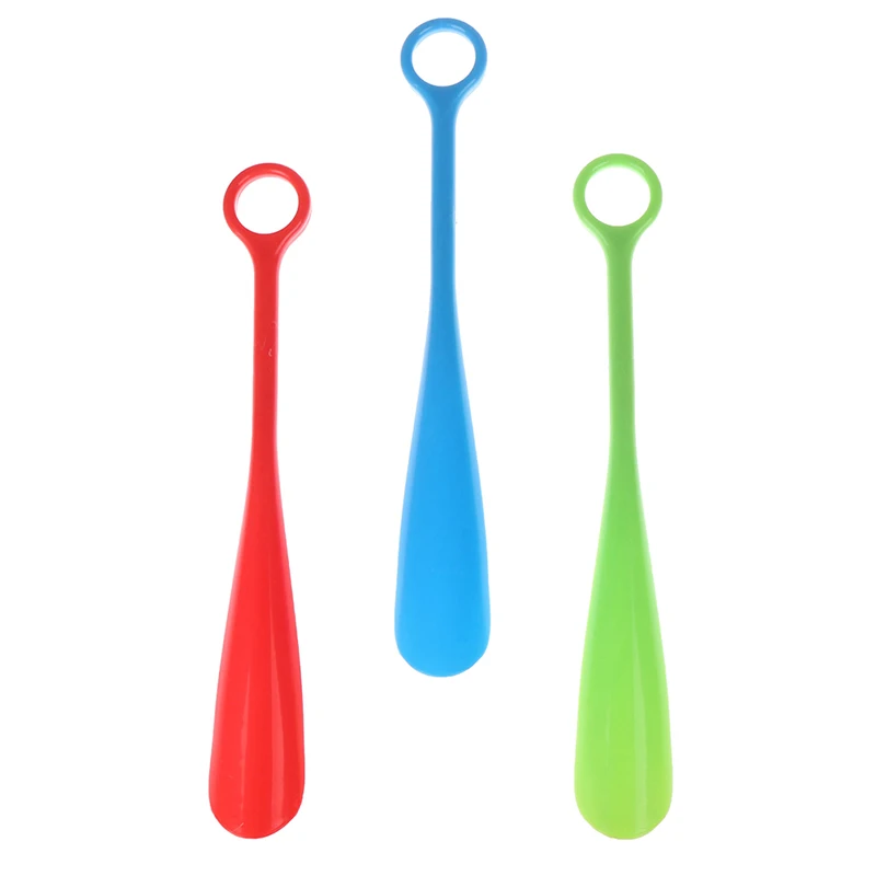 1PCS Plastic Shoe Horn Round Handle Lifter Shoehorn Shoes Accessories