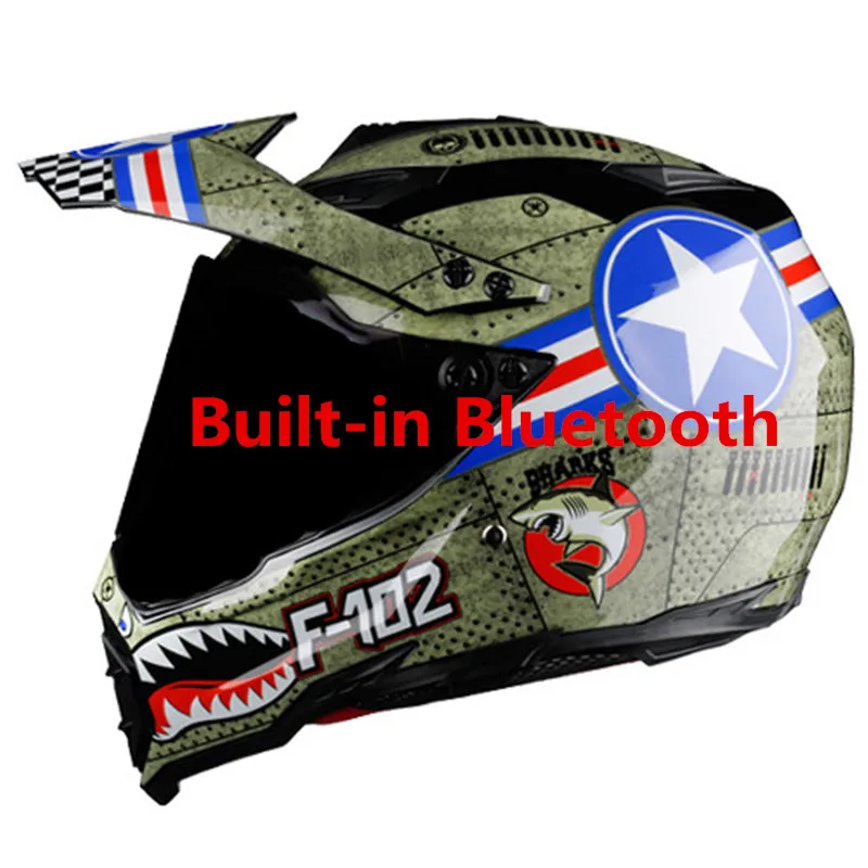 

2019 bluetooth helm Professional Racing Motocross Casque hors route Casque Moto Capacete Moto Casco Off-road Motorcycle Helmet