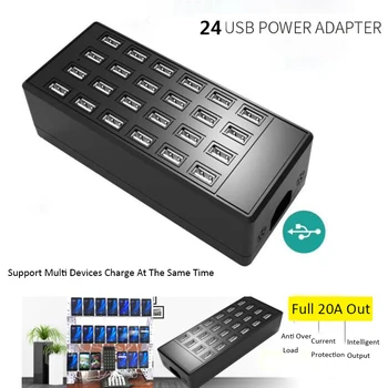 

USB Smart Charger USB Output 5V High Power Fast Charging Station 20 Ports USB Hub Universal For Tablet Laptop Smartphone Camera