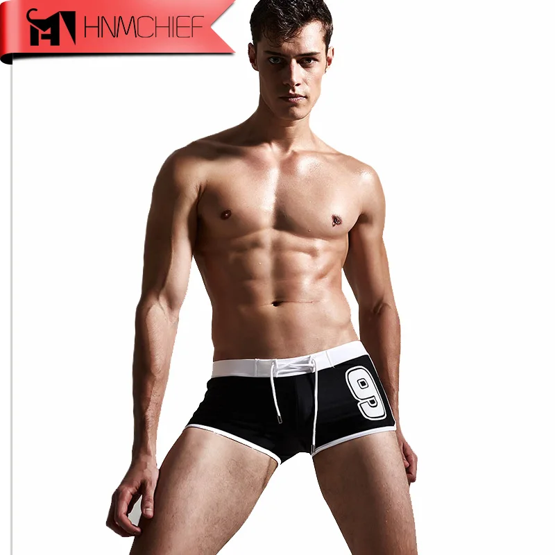 

HNMCHIEF Brand 9 Letter Gay Men Swimwear Men's Swimsuits Surf Board Beach Wear Man Swimming Trunks Boxer Shorts Swim Suits