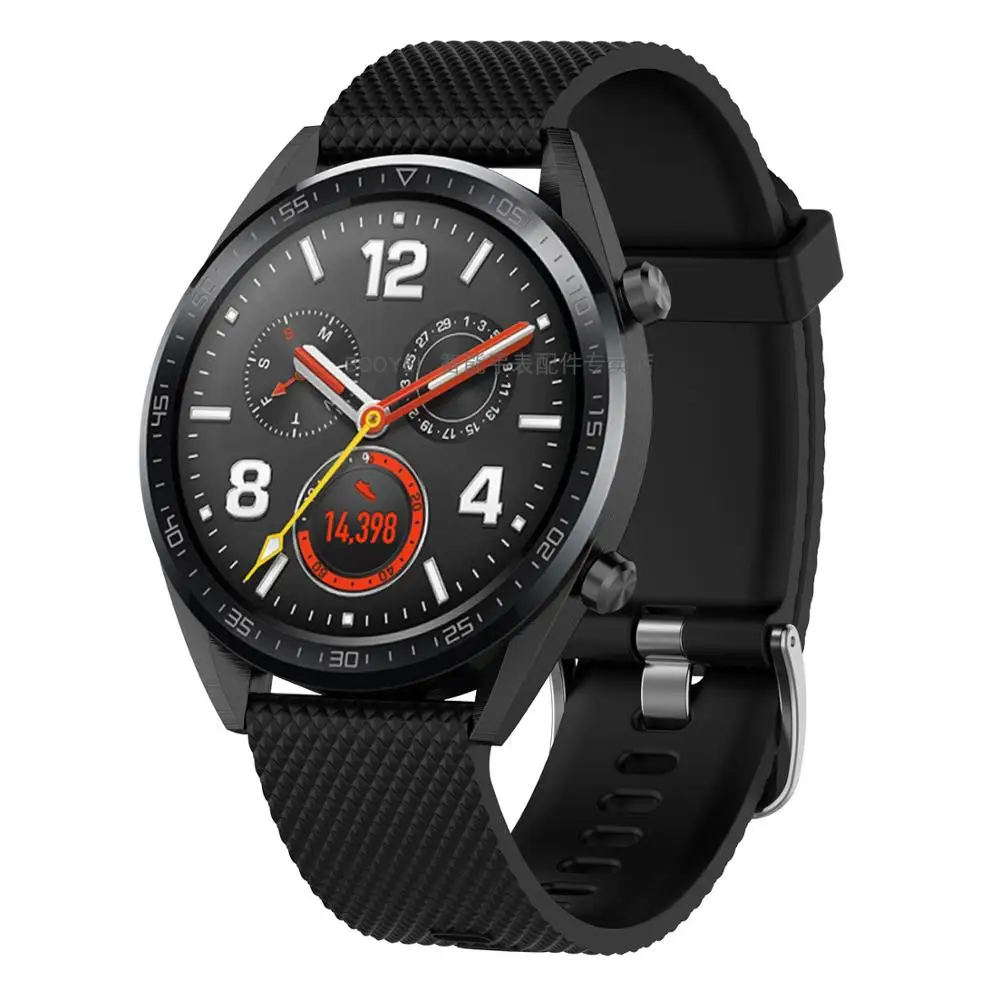 22 мм ремешок для часов Huawei watch gt Samsung Galaxy часы 46 Gear S3 frontier band Amazfit bip силиконовый