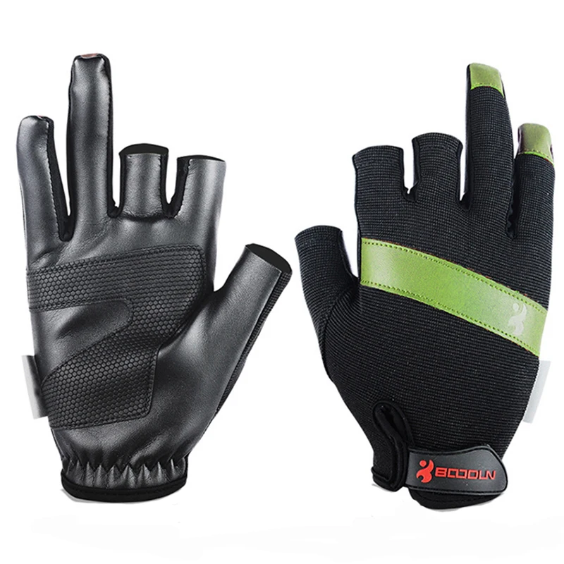 Fingerless Exposed Men&Women Breathable Fishing Gloves Anti Slip