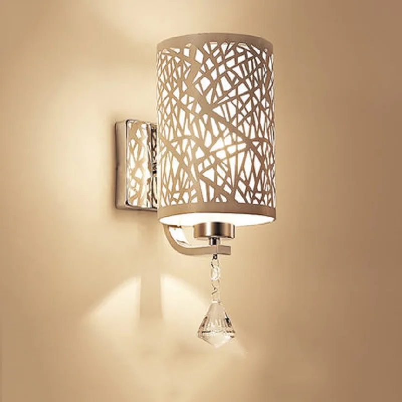

Creative Fashion LED Wall Lights Hollow Lampshade Design Luminary Bedside Bedroom Living Room Staircase Home Decoration Lighting