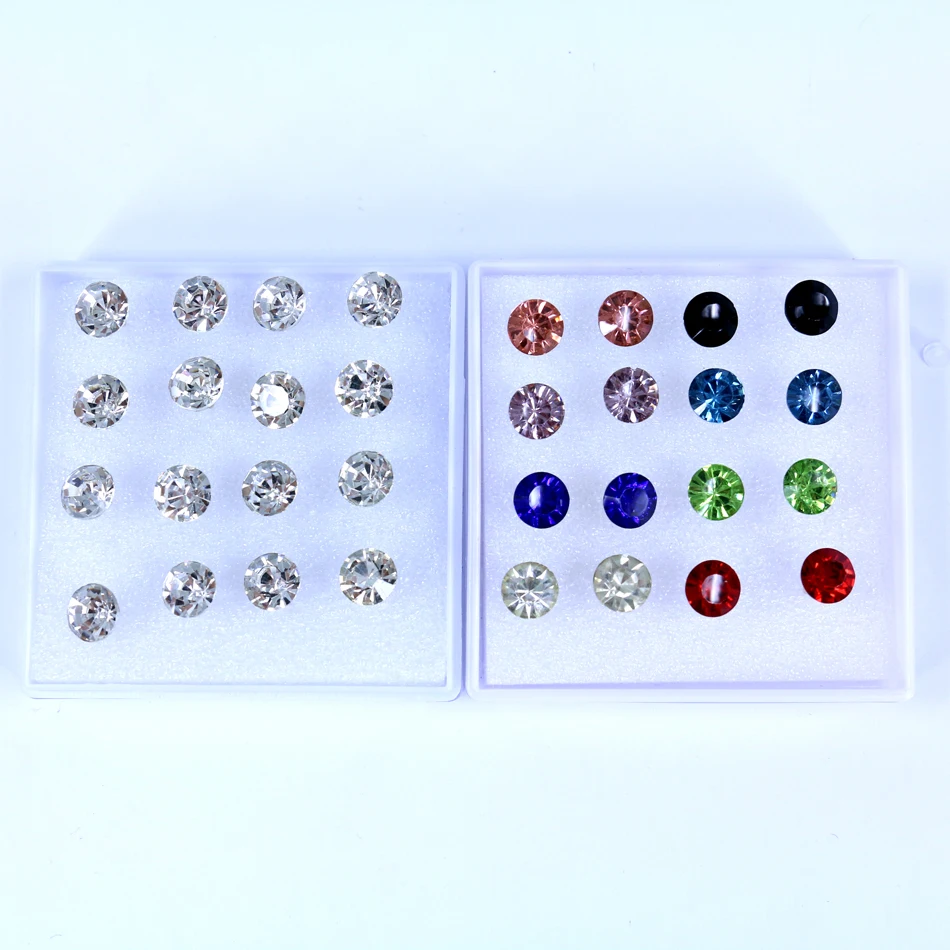 Free Shipping Cheap 8mm Shining AA Rhinestones Plastic Stick Stud