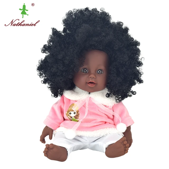 Best Offers 30cm reborn baby doll silicone hair vinyl reborn newborn black Rapunzel boneca surpresa soft cute toy girl kid Nathniel gift