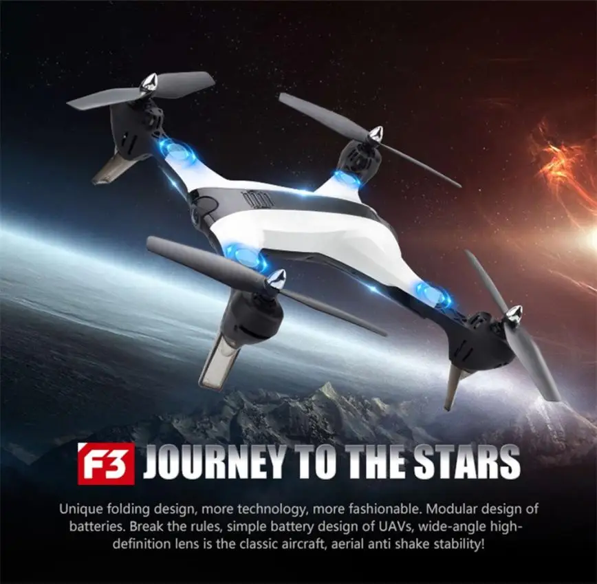

Multicopter RC Quadcopter Portable 2.4G 6Axis 0.3MP HD Camera WIFI FPV RC Quadcopter Drone Selfie Foldable 12.1