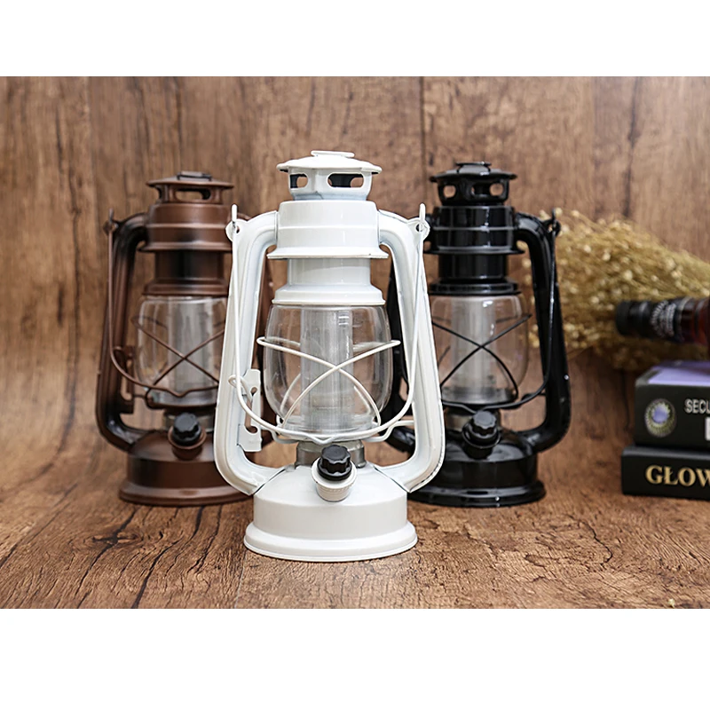 2016Retro Oil Lamp Tent Camping LED Light Vintage Style Kerosene Lamp