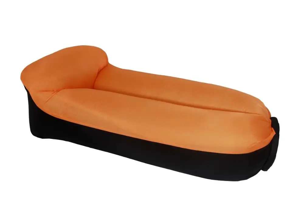 VILEAD 5 цветов быстро складной ленивый мешок Кемпинг кроватки Лежанка надувной диван спальный коврик Пляжная надувная кровать для отдыха сумка переносная - Цвет: Orange