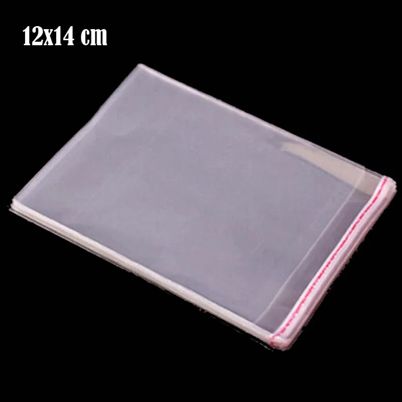 

400pcs New Self Adhesive Seal Plastic Packaging Bag for Candy 12cmx14cm+3cm Clear Small Gift Bags