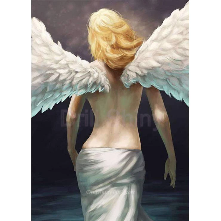 

5d diy diamond Painting Angel, back view Picture diamond embroidery Cross Stitch Needlework full Drill Mosaic home Decor Gift