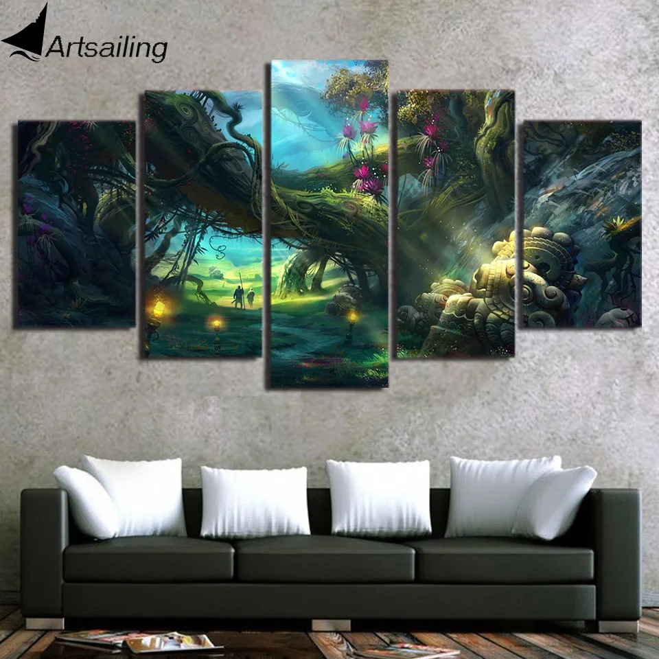 Artsailing Hd Printed Wall Art Canvas Painting Fantasy Magic Forest Picture Modular Enchanted Forest Posters And Prints Painting Calligraphy Aliexpress Artsailing Hd Printed Wall Art Canvas Painting Fantasy Magic Forest Picture Modular Enchanted Forest Posters And Prints Painting Calligraphy Aliexpress