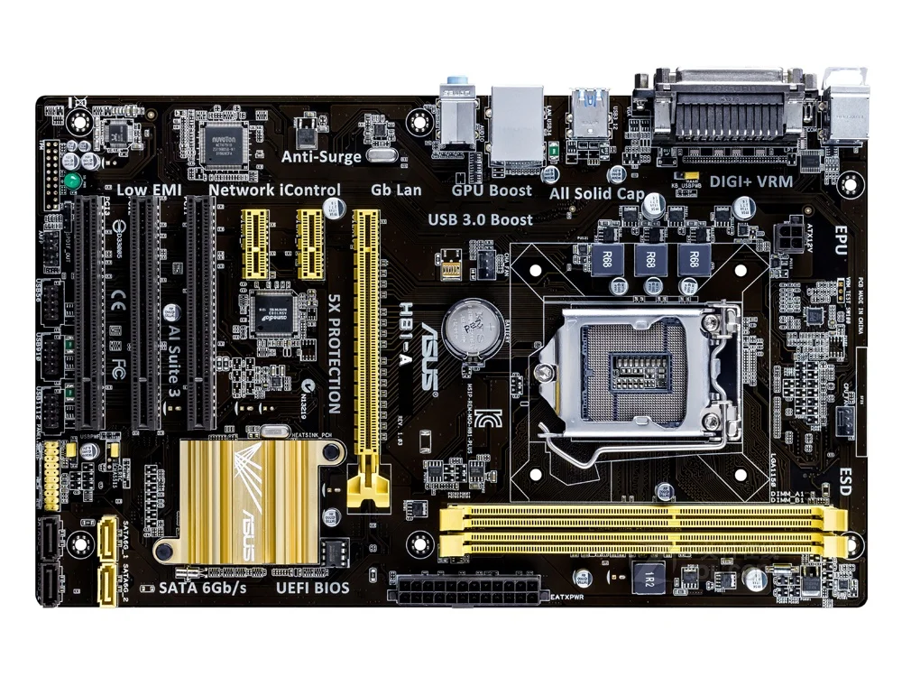 Оригинальная материнская плата для ASUS H81-A LGA 1150 DDR3 USB2.0 USB3.0 16GB VGA SATA3 H81 настольная материнская плата