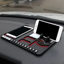 

Multi-functional Car Silicone Anti-Slip Mat Holder USB Charger With Parking Card For Porsche Cayenne Cayman Boxster Panamera 911