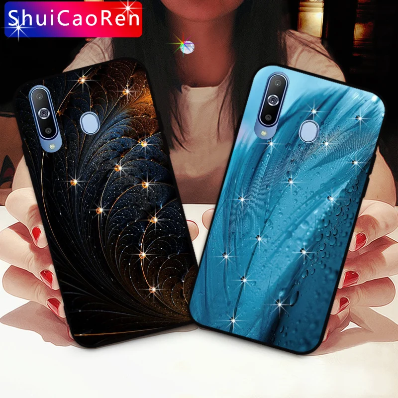 

Luxury Silicone Cases For Samsung Galaxy A6s SM-G6200 Glitter Diamond Shell Back Cover For Samsung A8S SM-G8870 Rhinestone Case