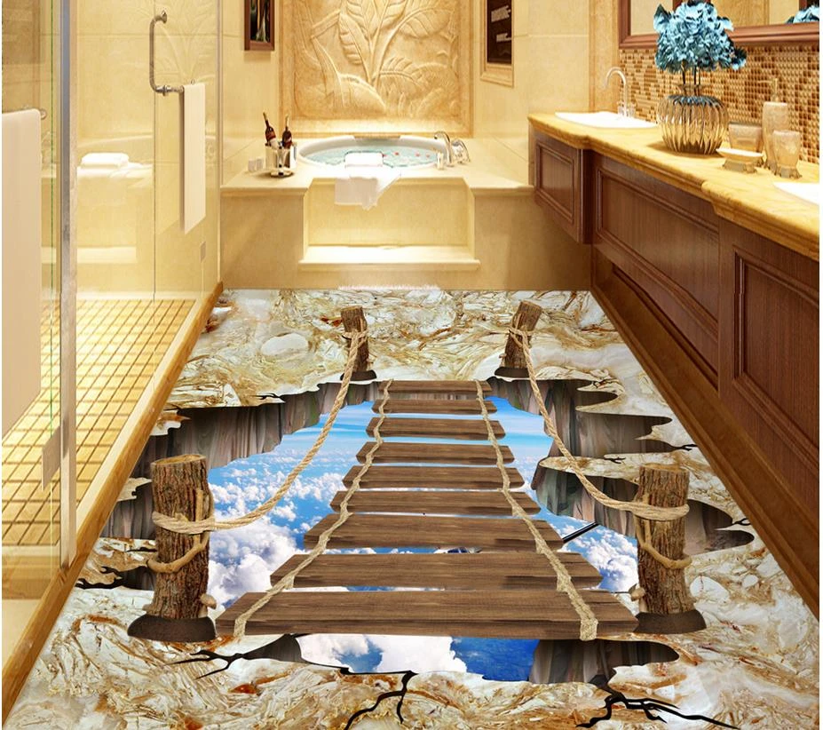 Wallpaper Floor Mural 3d Stereoscopic Outdoor Wooden Floor Pvc Waterproof Floor Home Decoration Floor Mural 3d Stereoscopicmural 3d Aliexpress