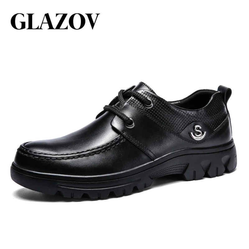 

GLAZOV Big Size 38-49 Mens Dress Italian Leather Shoes Luxury Brand Mens Loafers Genuine Leather Formal Loafers Moccasins Men