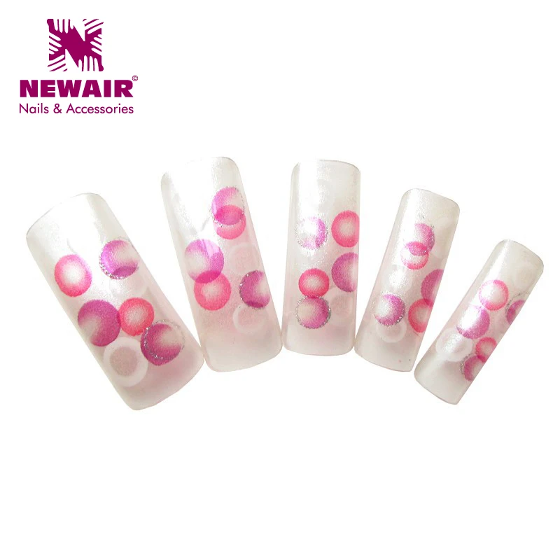 Half cover nail art tips long colored acrylic nail tips abs high