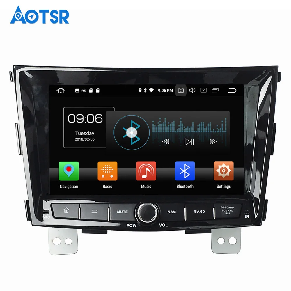 Perfect Car Multimedia Stereo Radio Audio DVD Player Android 8.0 GPS Navigation For Ssang yong tivolan 2014 Head unit Tape recorder WIFI 11