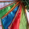 Bandera de oración budista tibetana, seda, estampado a color, 3,5 metros, 10 Uds./Cuerdas, banderas religiosos, decoración del templo, Sutra streamer ► Foto 2/6
