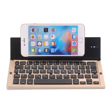 

COOLCOLD GK608 Portable Bluetooth Keyboard Three System Universal Mobile Tablet PC Aluminum Wireless Folding Keyboard