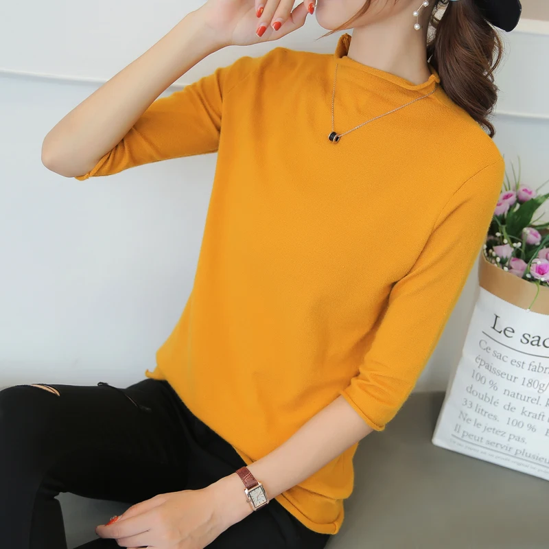 

New fashion sweater Sleeveless knit women's half 2019 autumn winter half sleeve loose sweater Five kinds of color