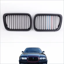 2 шт. матовый черный м-Цвет Передняя решетка для BMW E36 3 серии 1997-1999