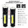 Multifuncional LED linterna USB de la batería recargable potente T6 linterna lado COB luz diseño linterna cola imán de luz de trabajo ► Foto 3/6