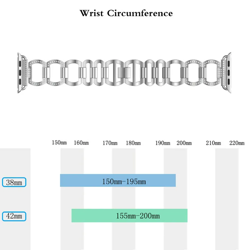 ASHEI Bling Ремешок для Apple Watch 3 группа 42 мм 38 мм Нержавеющая сталь браслет кристалл горный хрусталь бриллиантовый браслет для iWatch 2 1