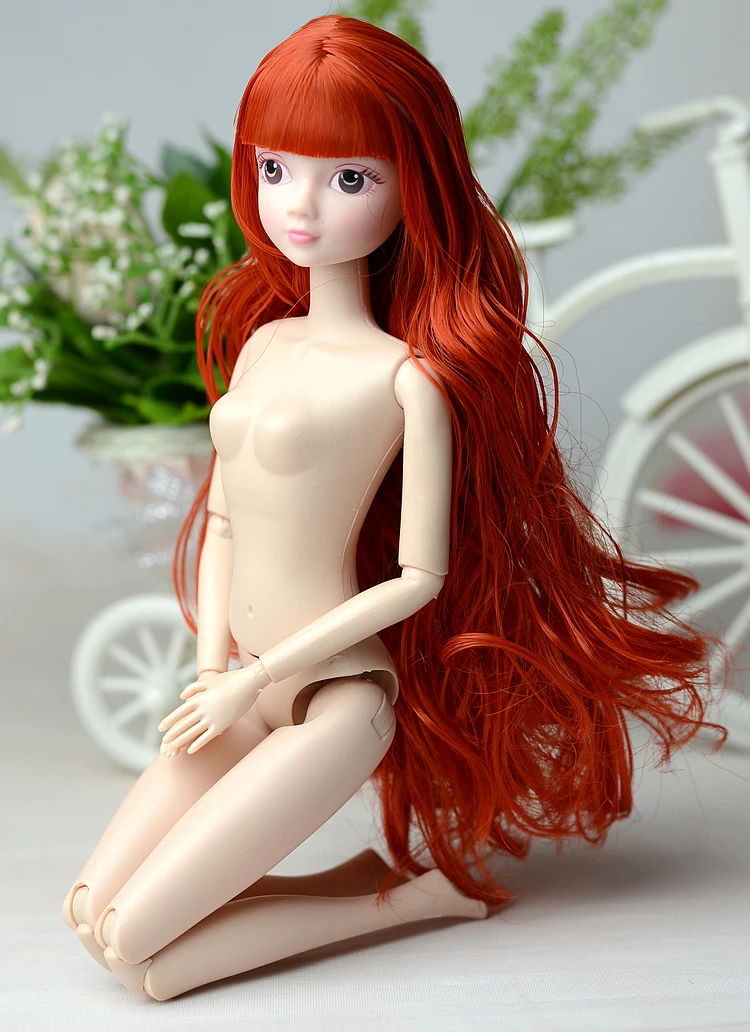 

New 2017 Nude Naked doll Toy / Joint Movable / Yellow Brown Curly Hair Cosplay White Skin For Barbie Kurhn Doll Toys for Gift