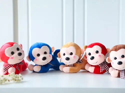 monkey plush pendant toy key chain gift animal soft 38