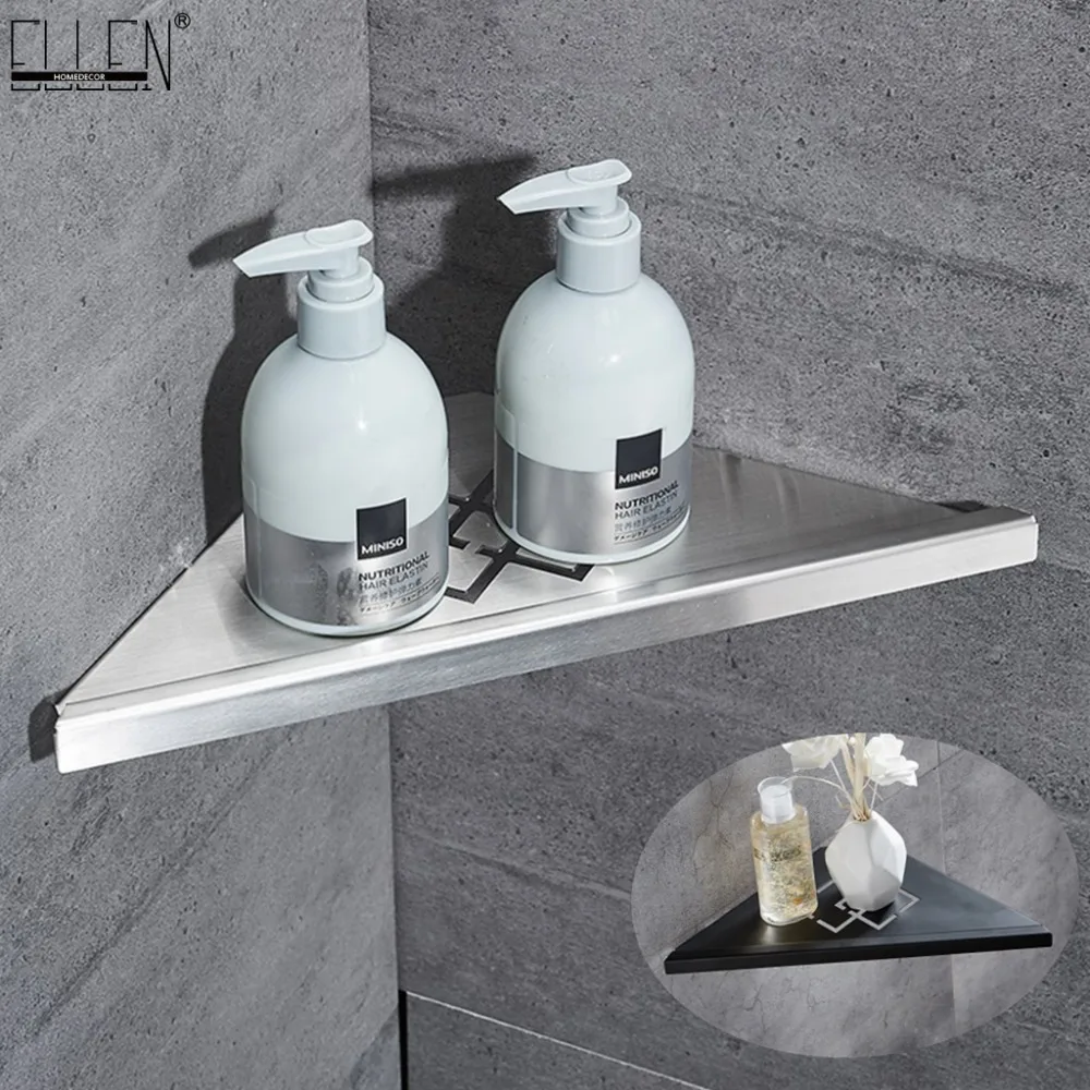 Bad Ecke Regale Gebürstet Nickel 304 Edelstahl Wand Badezimmer Regal Dusche Lagerung Bad Zubehör Regale ELF41 Online