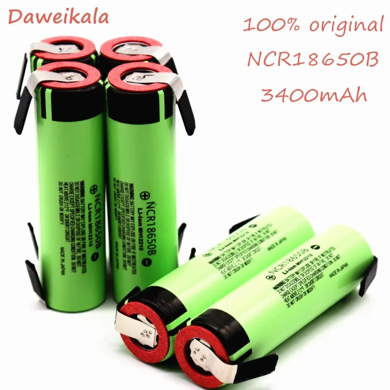 D 18650 3400 мАч батарея 3,7 V для Panasonic NCR18650B 3400 mah 3,7 В 18650+ DIY Никель