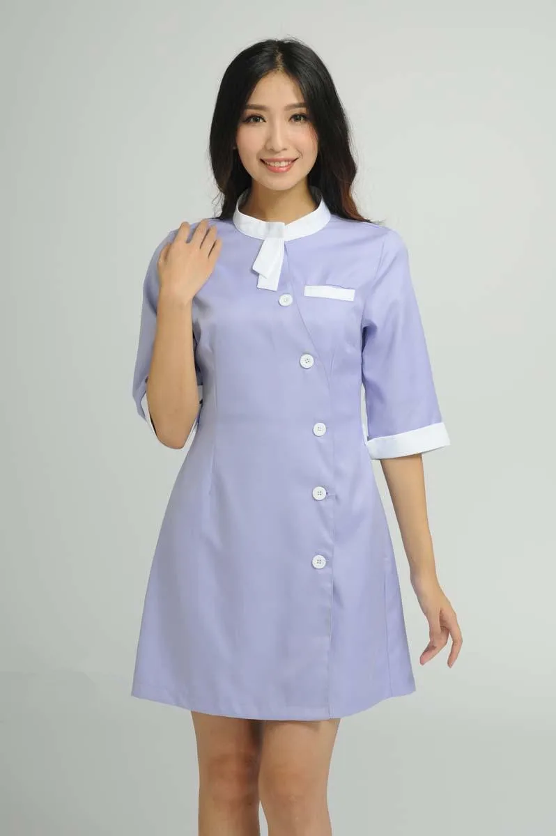 Custom Design Beauty Salon Half Sleeve Nurse Uniforms Hospital Pharmacy