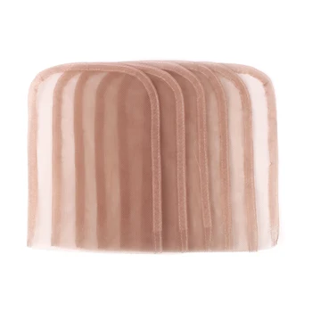 

5pcs 4X4inch Swiss Lace Closure Frontal Base Brown Hand-woven Hair Net Piece For Making Lace Wigs Cap Closure Wig Accessory