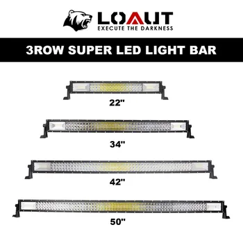 

LOAUT LED Bar Car Accessories 22''34''42''50'' Super Bright 324W 486W 594W 702W Led Work Light 12V 24V Combo Beam Driving Lights