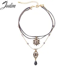 Ювелирные изделия joolim оптом/ винтажное ожерелье-чокер со звездами, многослойное колье, винтажное Хрустальное колье, модное ювелирное изделие