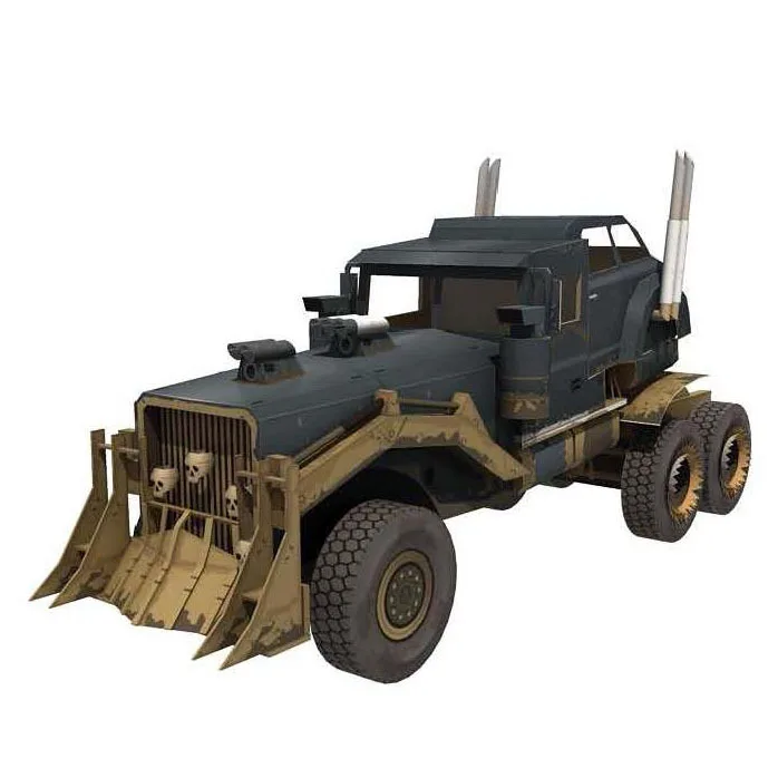 3D Бумага модель прицеп грузового автомобиля игрушка войны Rig ручной DIY военная