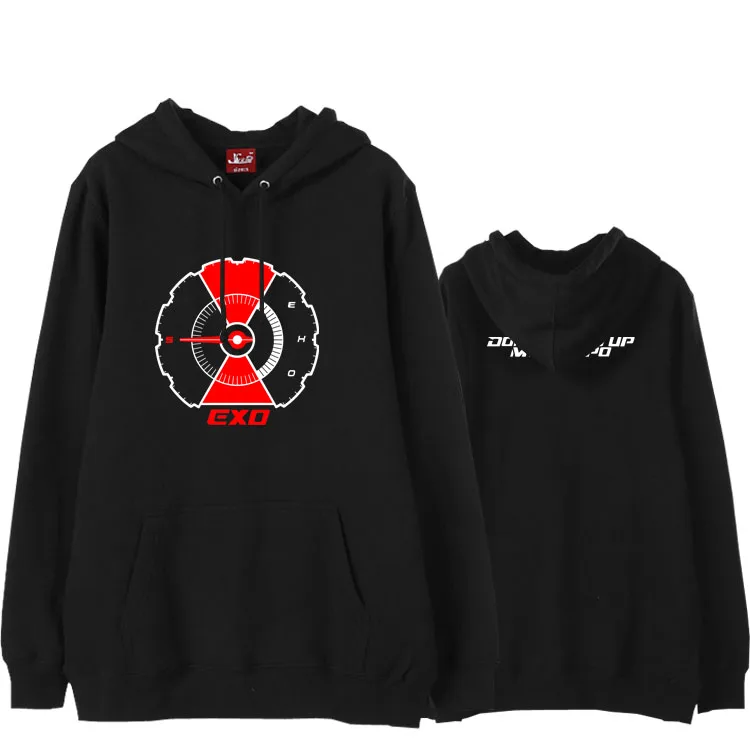 

Exo new album dont mess up my tempo cover same printing fleece/thin hoodies kpop unisex exo fans pullover loose sweatshirt