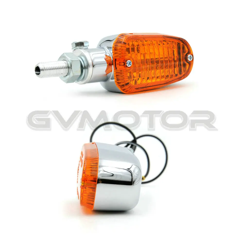 1PairAluminumVintageCAFERACERMotorcycleTurnSignalsBulb